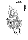 Geçici Yılan Figürlü Dövme Tattoo
