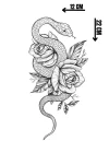 Geçici Yılan Figürlü Dövme Tattoo