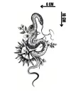 Geçici Yılan Figürlü Mini Dövme Tattoo
