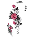 Geçici Yılan Ve Gül Figürlü Dövme Tattoo