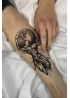 Gerçekçi Geçici Dünya Ve Erkek Modelli Dövme Tattoo
