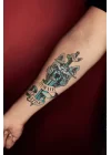 Gerçekçi Geçici Kılıç Ve Kurt Kafası Dövme Tattoo