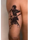 Gerçekçi Geçici Okçu Savaşçı Dövme Tattoo