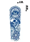 Göz Ve Kuru Kafa Figürlü 12 Saat Sonra Kararan Geçici Kol Dövme Tattoo