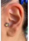 Gümüş Renk Cerrahi Çelik Kalp Figürlü Tragus/Kıkırdak Küpe/Piercing (Tek)