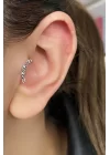 Gümüş Renk Cerrahi Çelik Tragus/kıkırdak Küpe/piercing (tek)