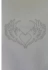 Kalp Ve Kanat Figürlü 12 Saat Sonra Kararan Geçici Dövme Tattoo
