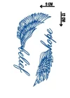 Kanat Figürlü 12 Saat Sonra Kararan Geçici Dövme Tattoo