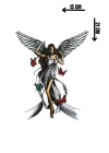 Karışık Renk Melek Figürlü Dövme Tattoo