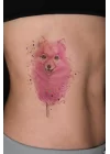 Pembe Köpek Geçici Dövme Tattoo