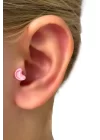 Pembe Renk Ay Figürlü Cerrahi Çelik Tragus/kıkırdak Küpe (tek)