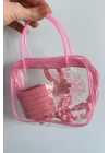 Pembe Renk Çantalı Çocuk Toka Set