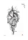 Saat Ve Çark Geçici Dövme Tattoo