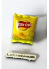 Sarı Renk Cips Paketi Figürlü Yan Toka