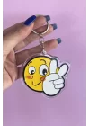 Sarı Renk Emoji Figürlü Anahtarlık