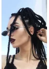 Siyah Renk Afrika Zenci Örgüsü Box Braid Sentetik Saç 60cm 100gr