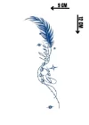 Tüy Figürlü 12 Saat Sonra Kararan Geçici Dövme Tattoo
