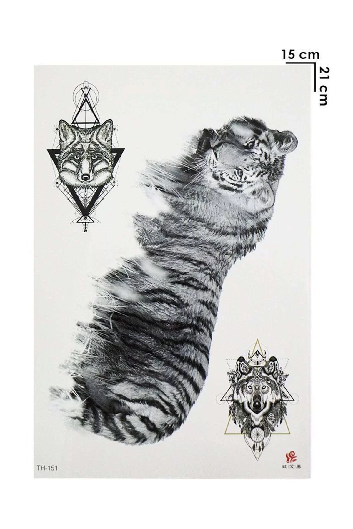 Geçici Kaplan Ve Kurt Dövme Tattoo