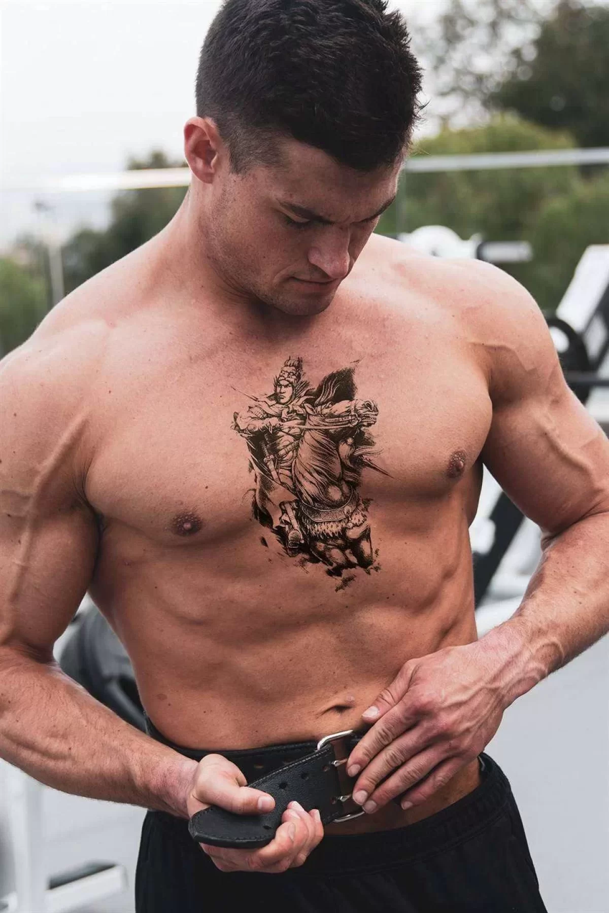 Geçici Savaşçı Ve At Modelli Dövme Tattoo