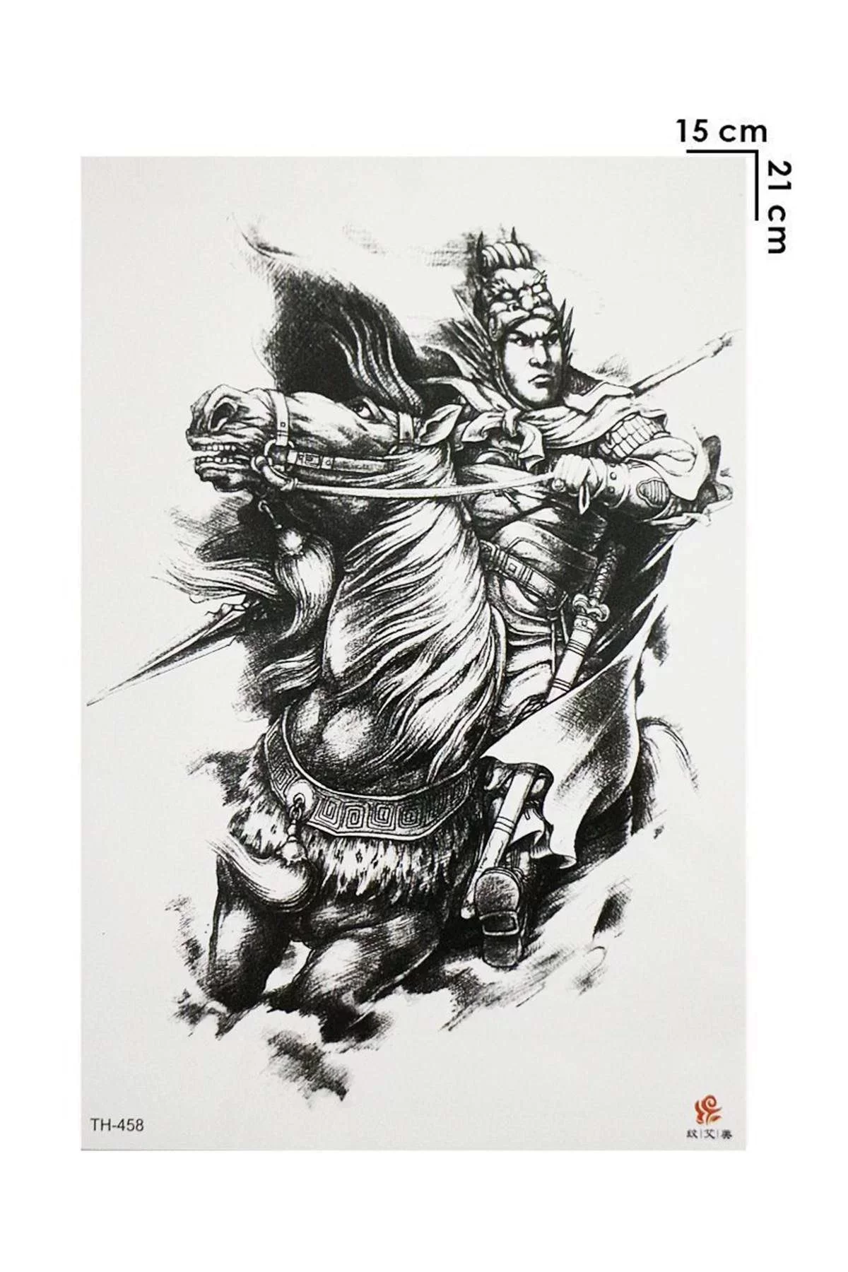 Geçici Savaşçı Ve At Modelli Dövme Tattoo