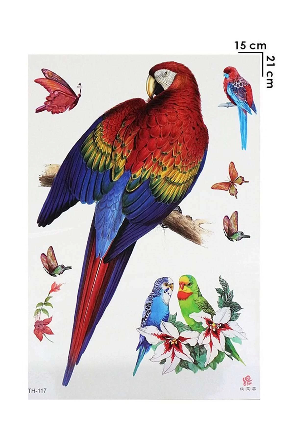 Geçici Papağan Dövme Tattoo