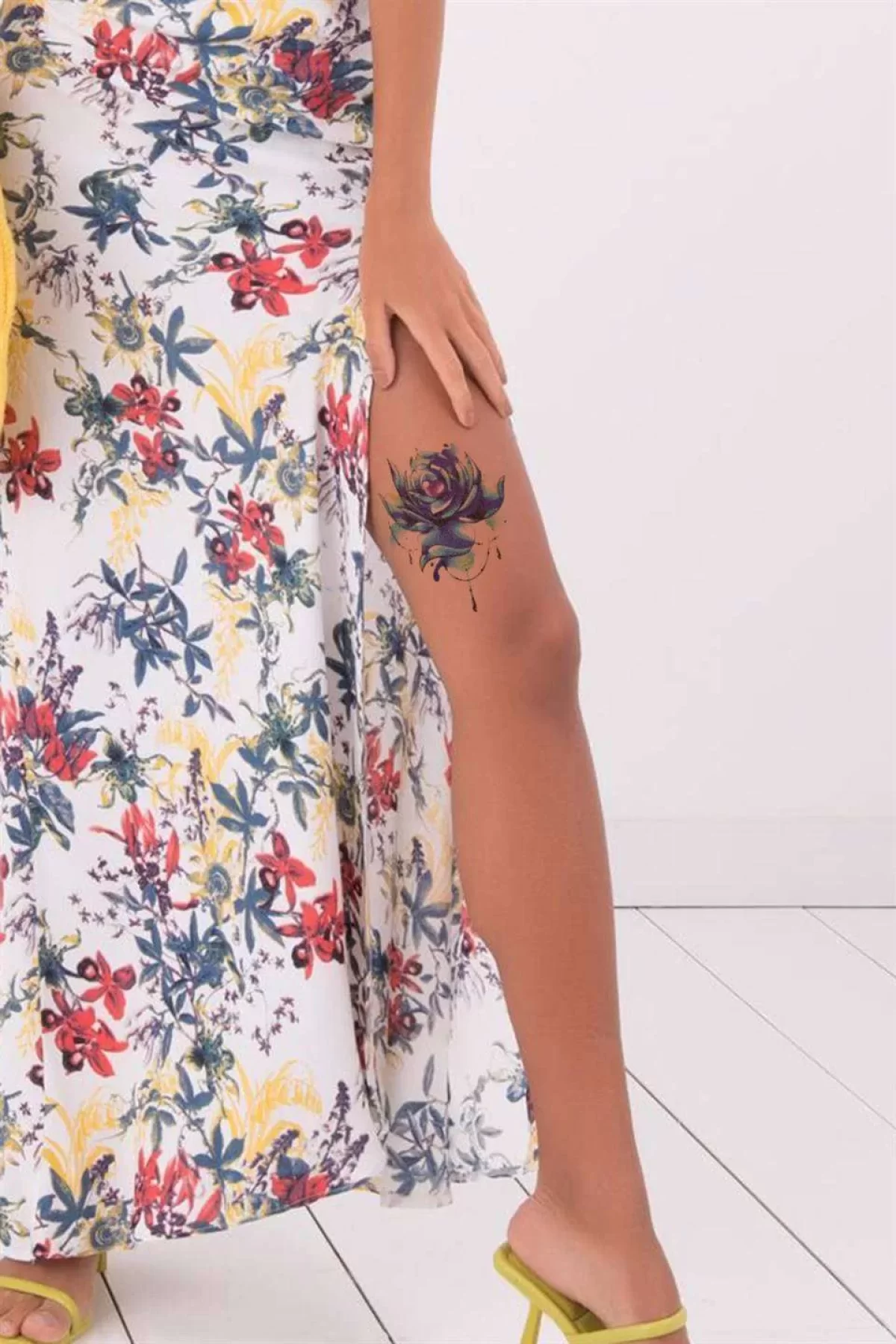 Geçici Çiçek Ve Gül Dövme Tattoo