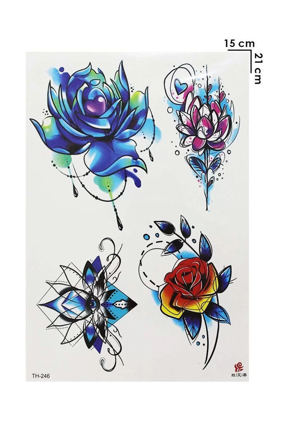 Geçici Çiçek Ve Gül Dövme Tattoo