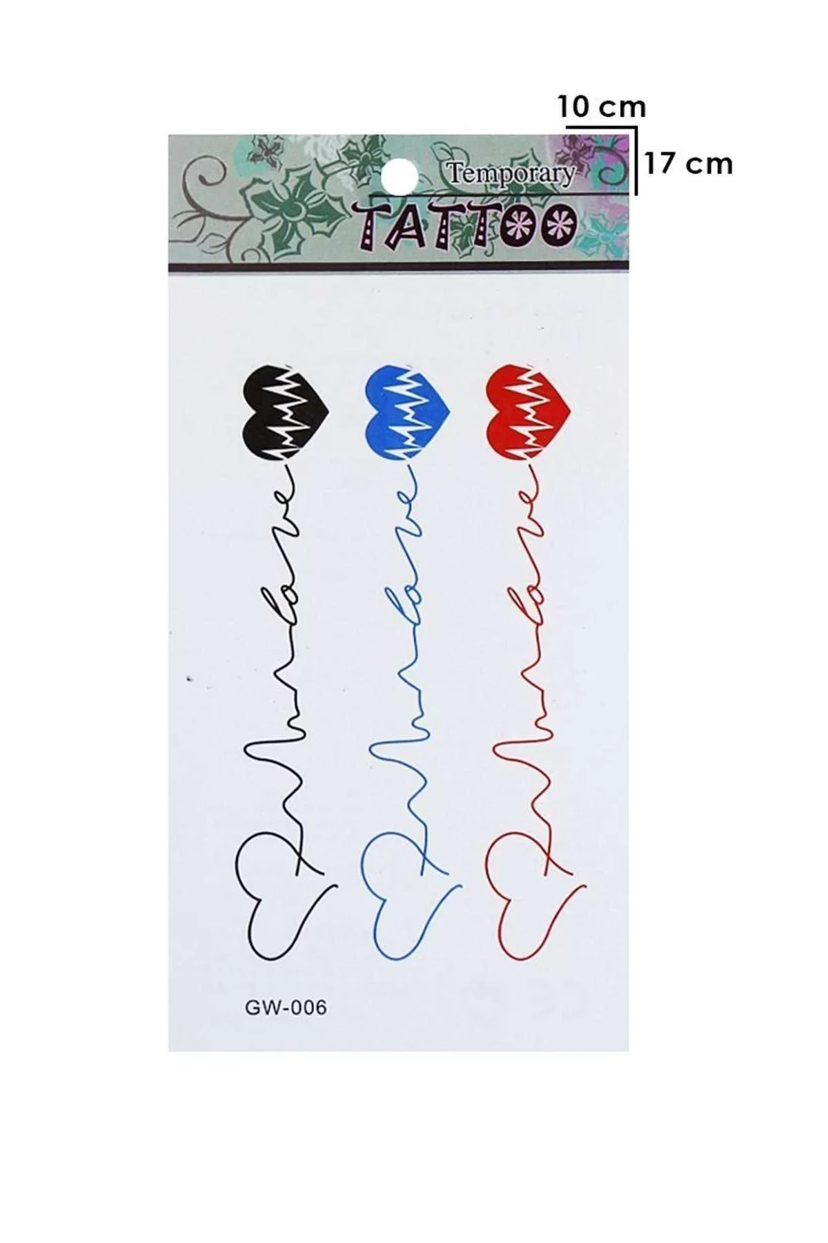 Geçici Kalp Ritim Dövme Tattoo