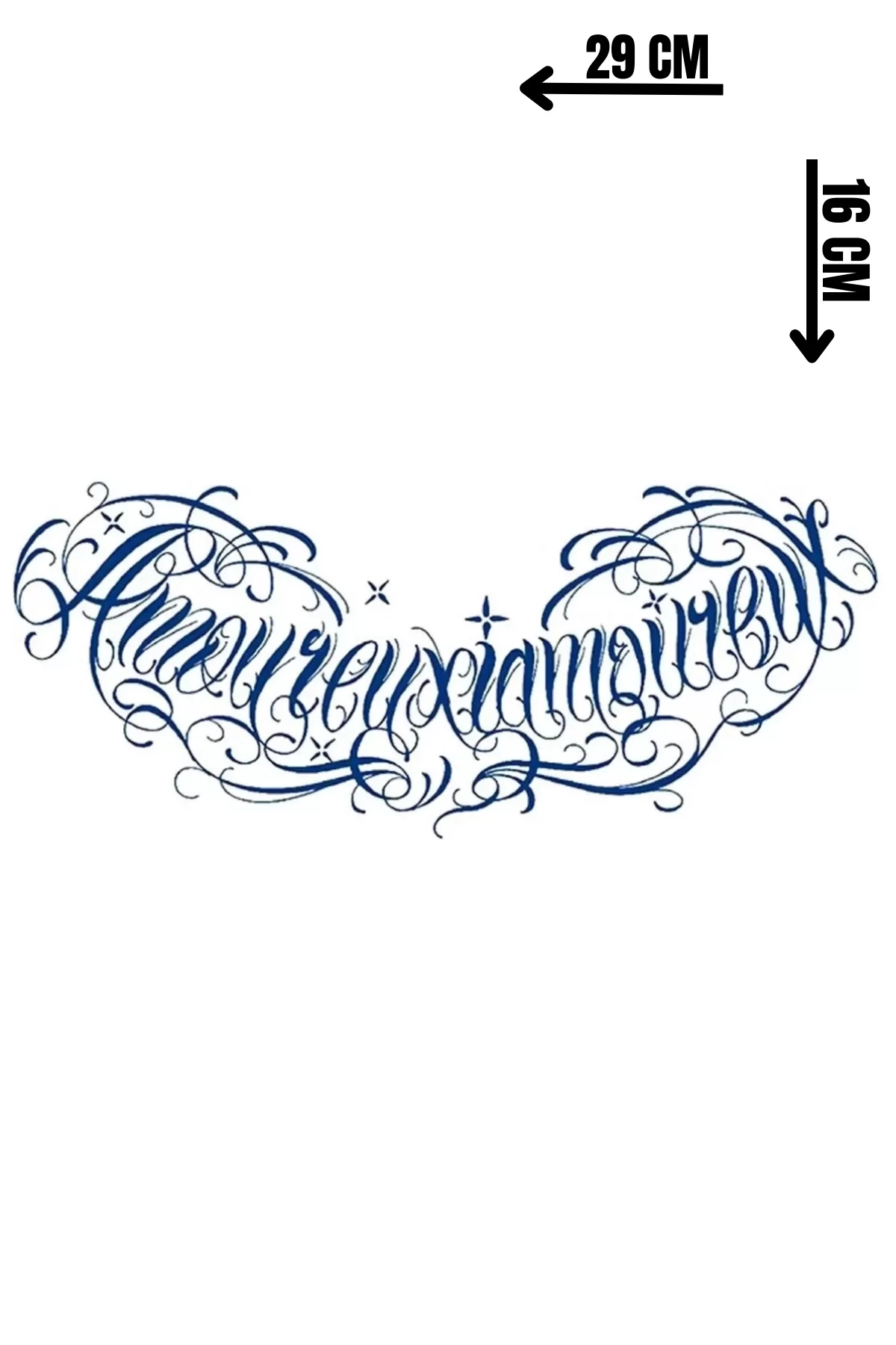 Amoureux Yazılı 12 Saat Sonra Kararan Geçici Dövme Tattoo