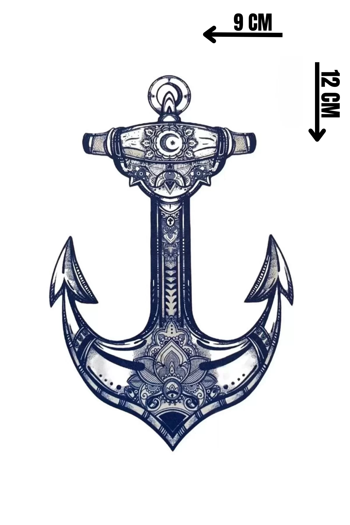Çapa Figürlü 12 Saat Sonra Kararan Geçici Dövme Tattoo