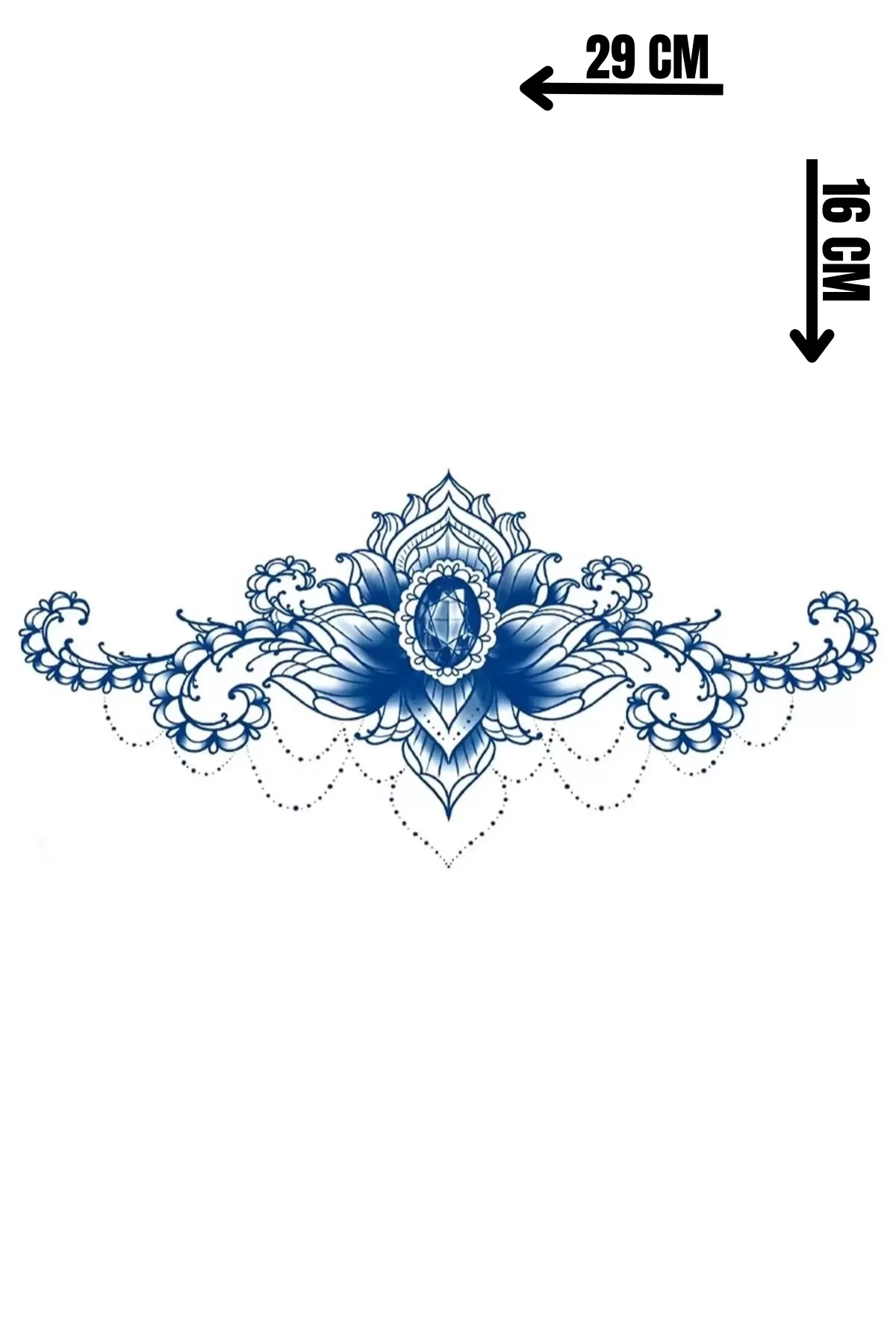 Çiçek Figürlü 12 Saat Sonra Kararan Geçici Dövme Tattoo