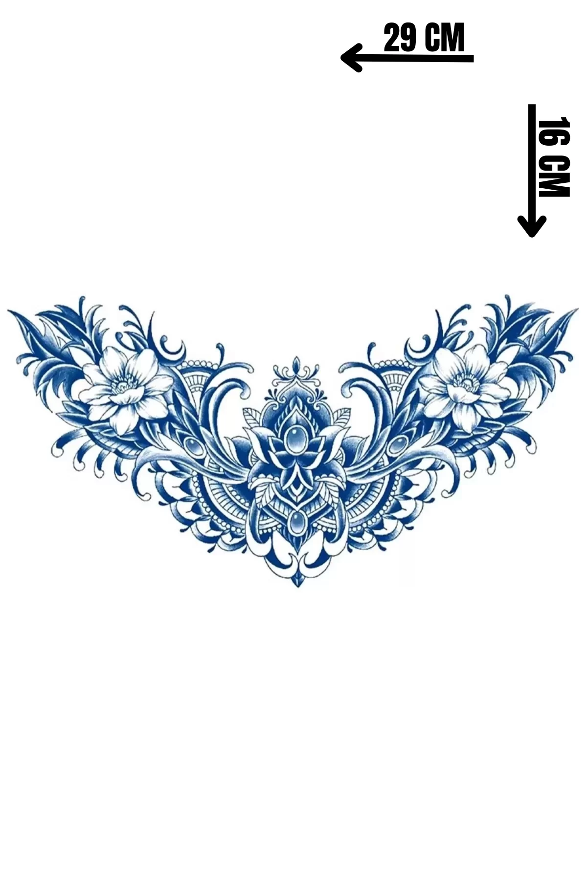 Çiçek Figürlü 12 Saat Sonra Kararan Geçici Dövme Tattoo