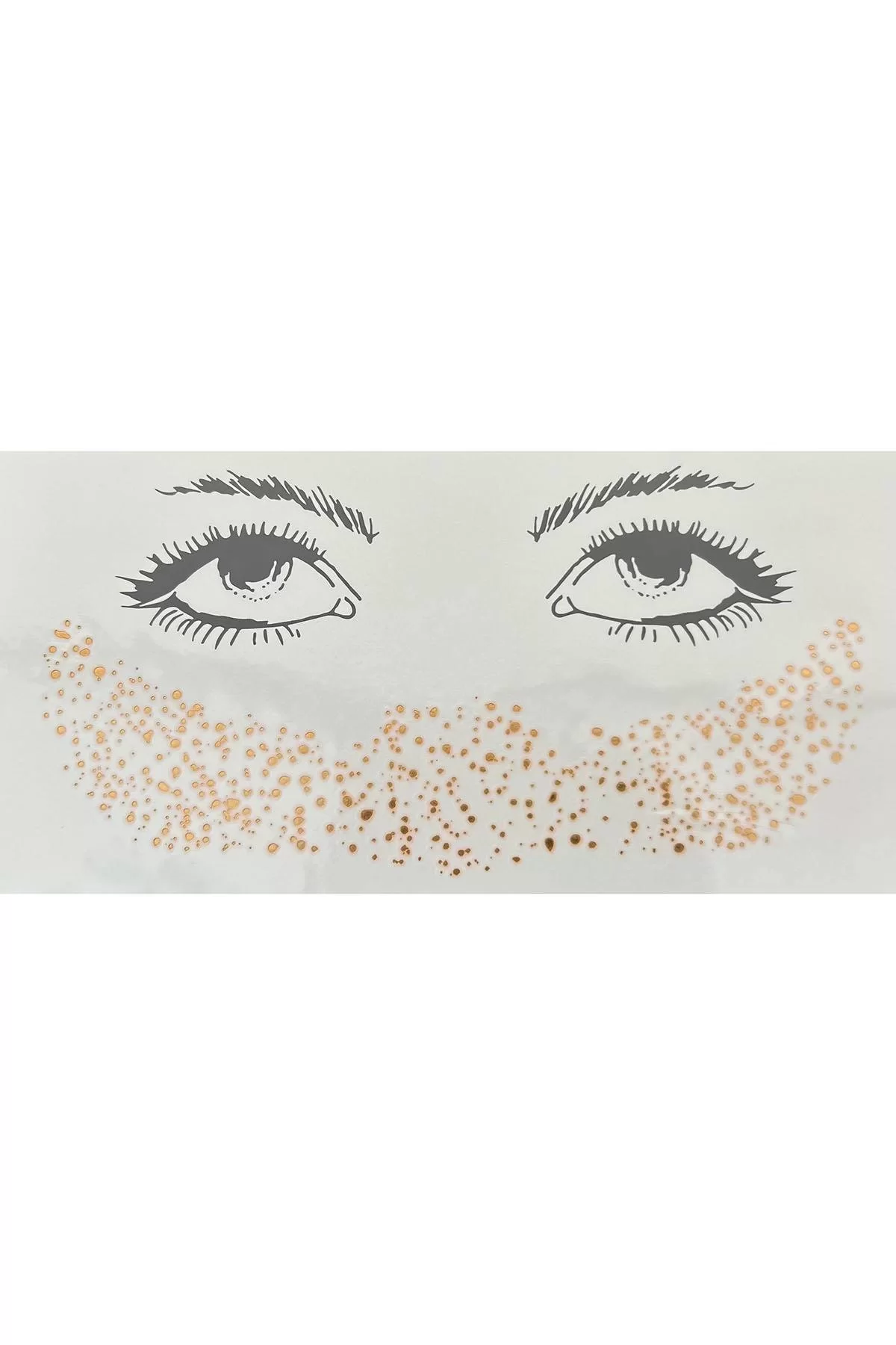 Geçici Altın Çil Makyaj Bandı Glitter Parıltılı Simli Bant / Tattoo