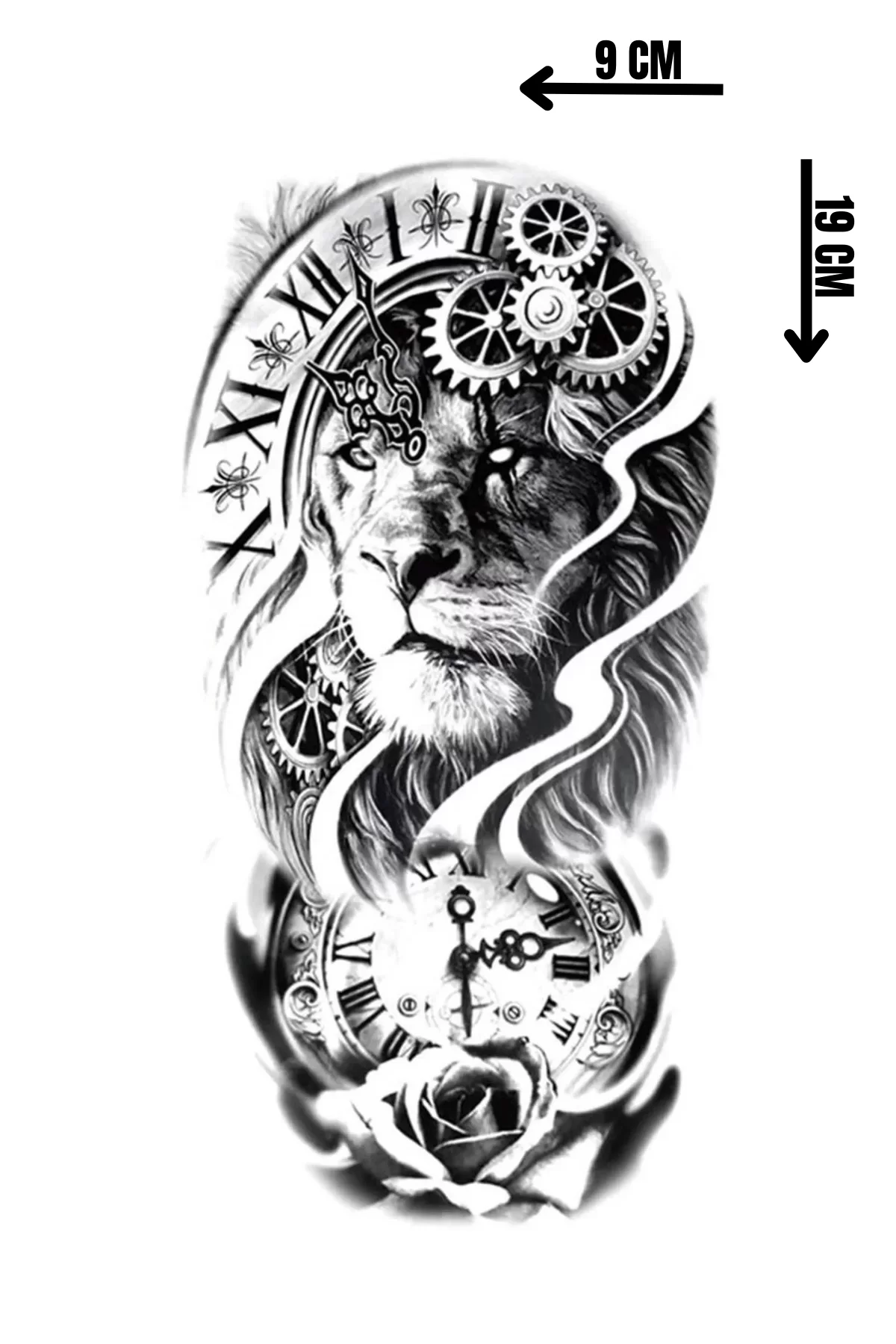 Geçici Aslan Figürlü Dövme Tattoo