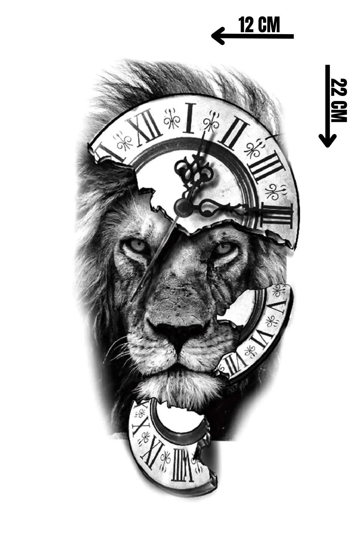 Geçici Aslan Figürlü Dövme Tattoo