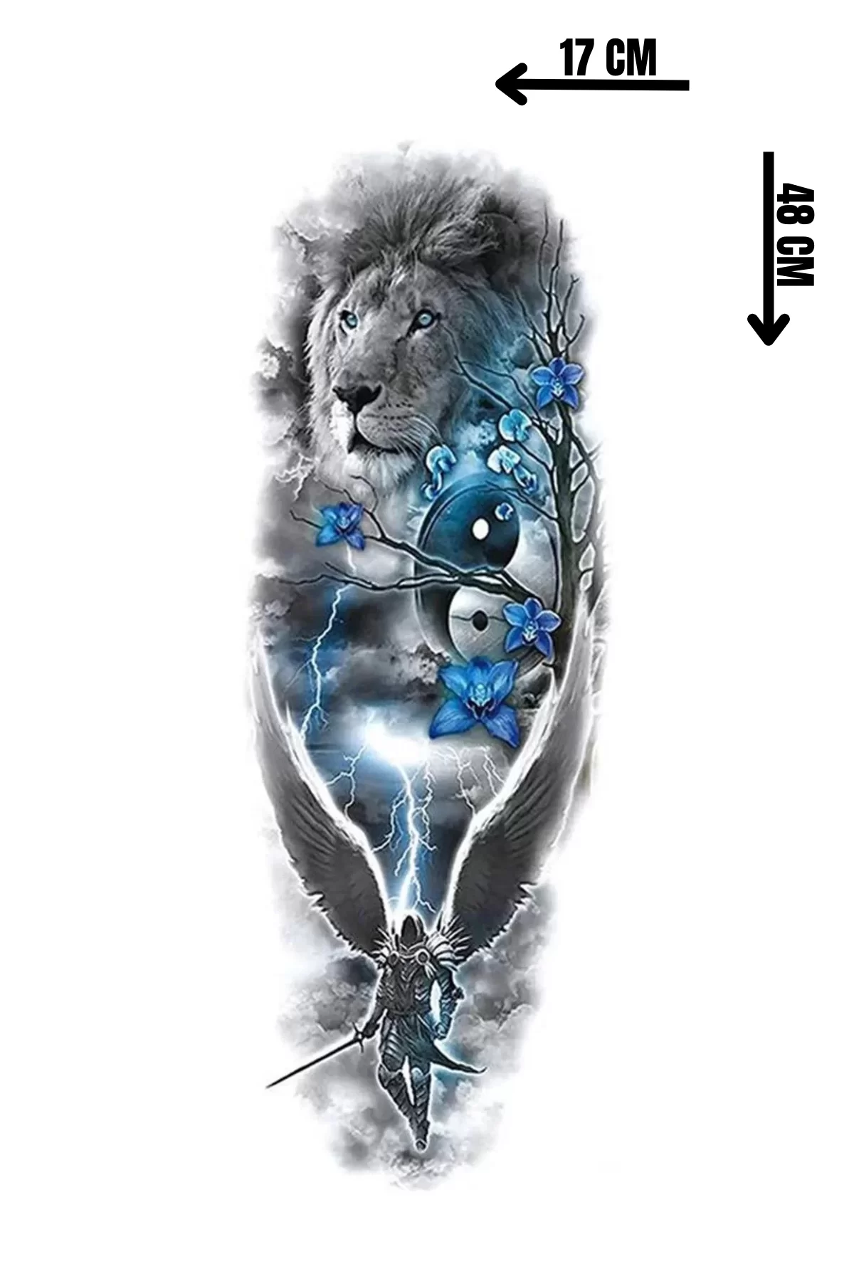 Geçici Aslan Figürlü Dövme Tattoo