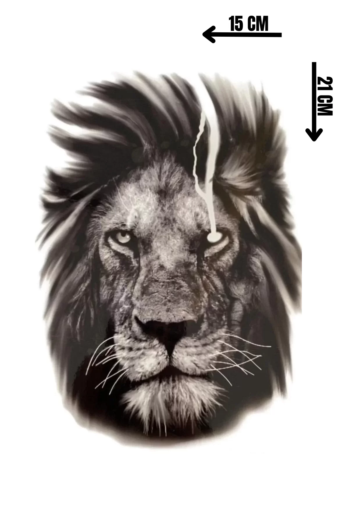 Geçici Aslan Figürlü Dövme Tattoo