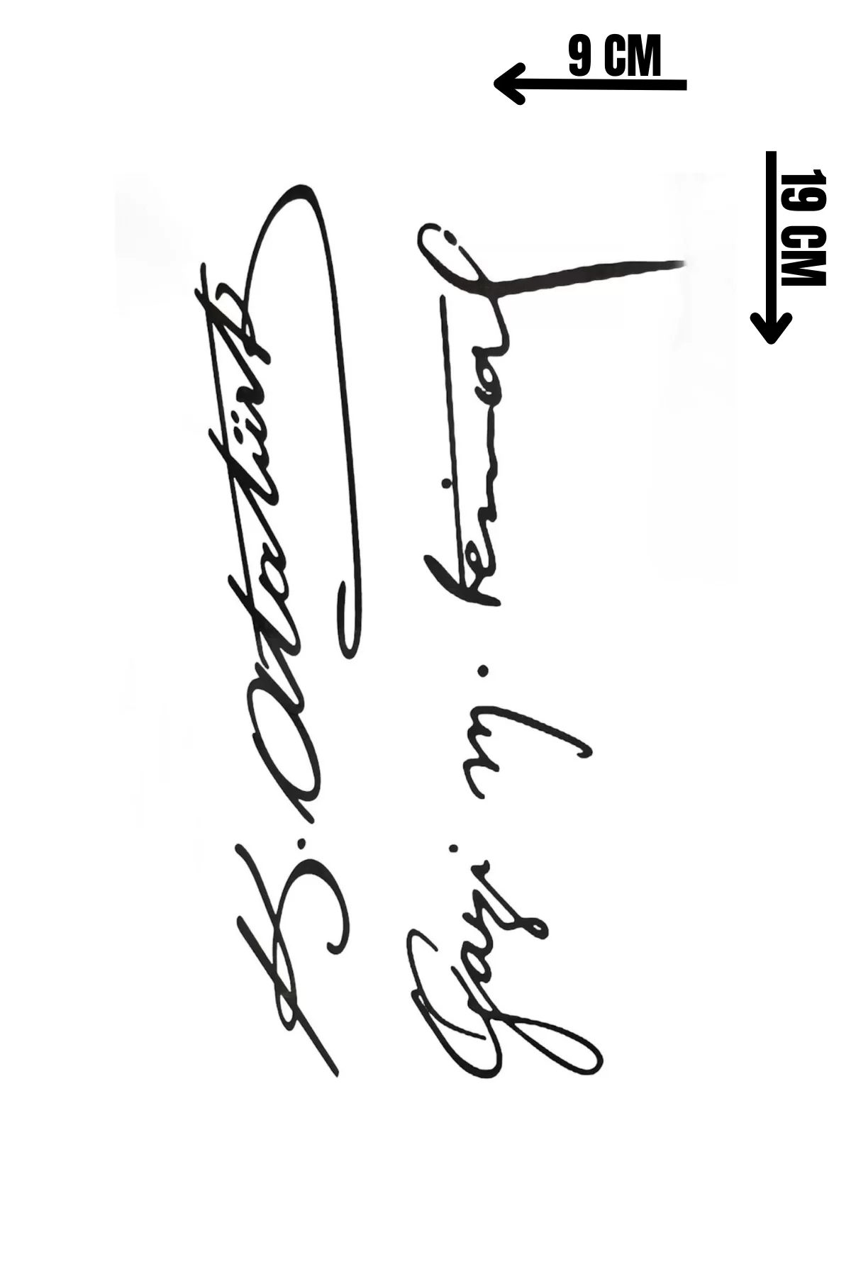Geçici Atatürk İmza Dövme Tattoo