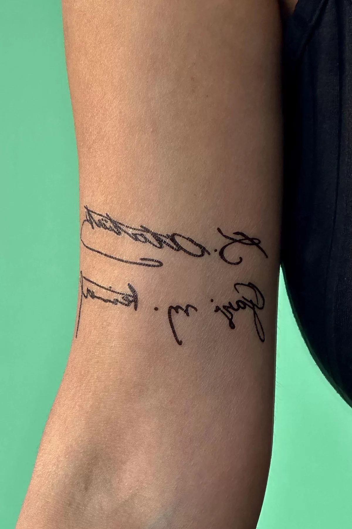 Geçici Atatürk İmza Mini Dövme Tattoo