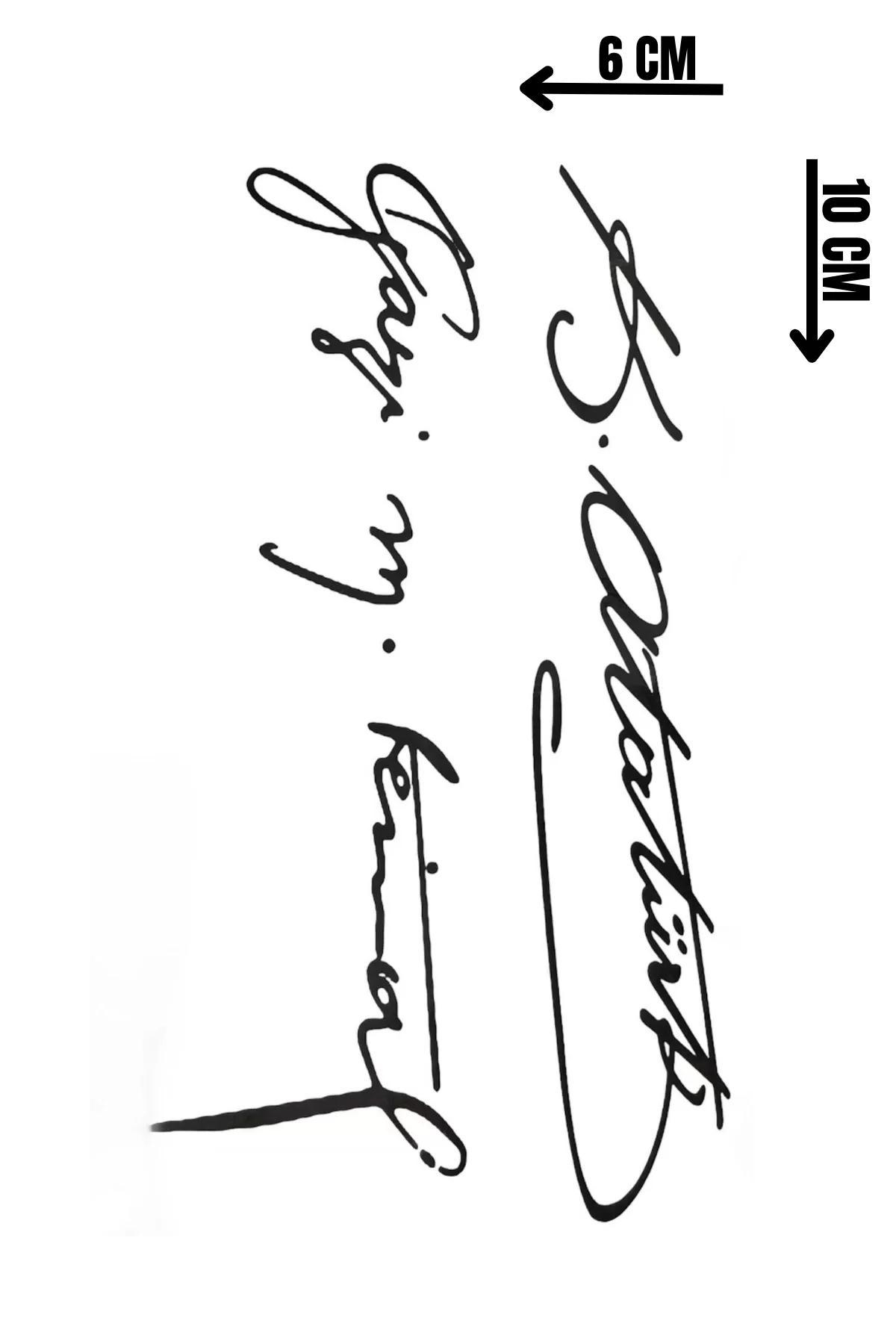 Geçici Atatürk İmza Mini Dövme Tattoo