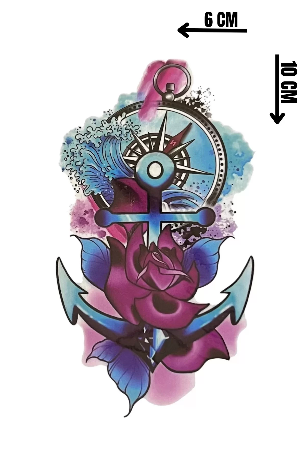Geçici Çapa Figürlü Mini Dövme Tattoo