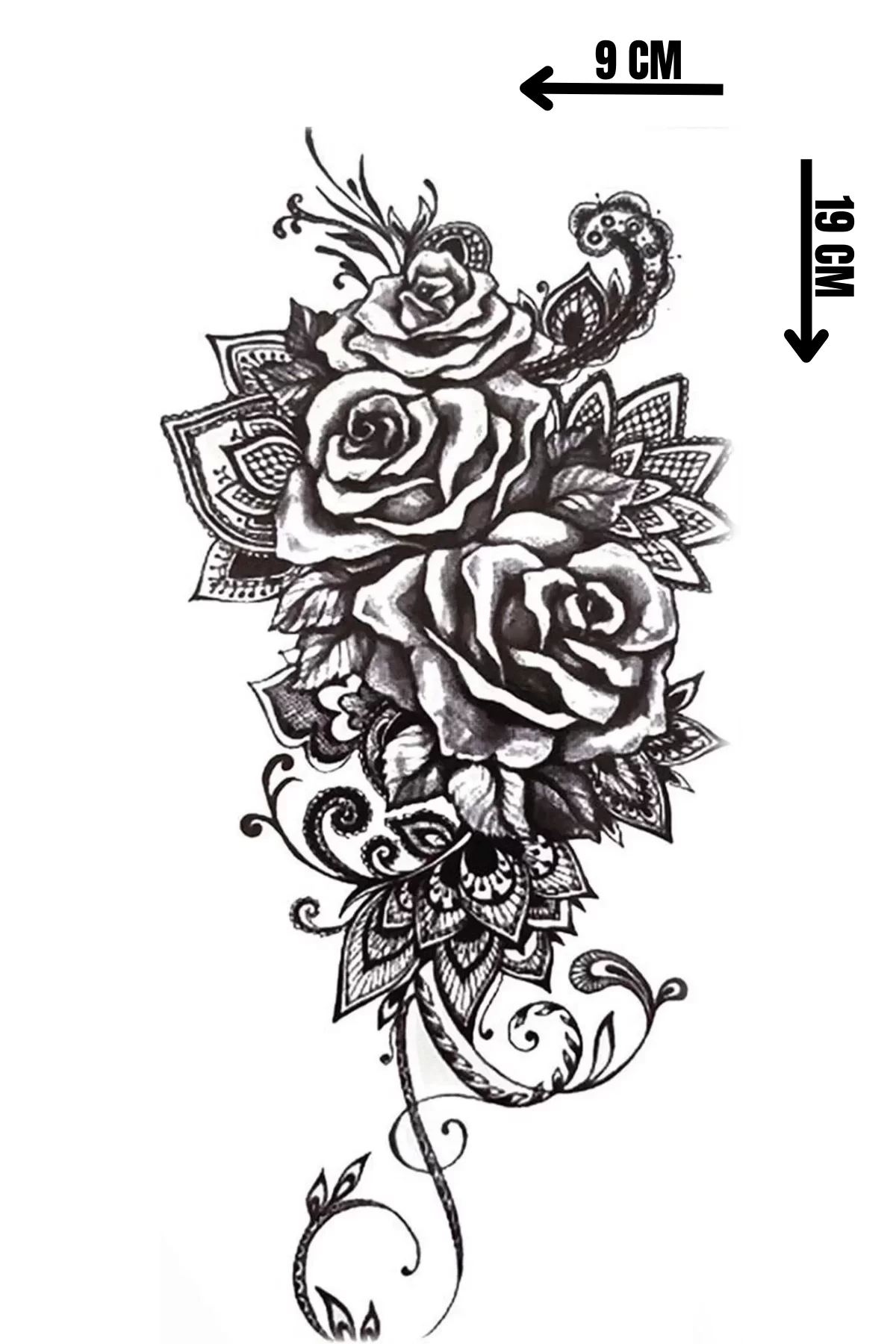 Geçici Çiçek Figürlü Dövme Tattoo