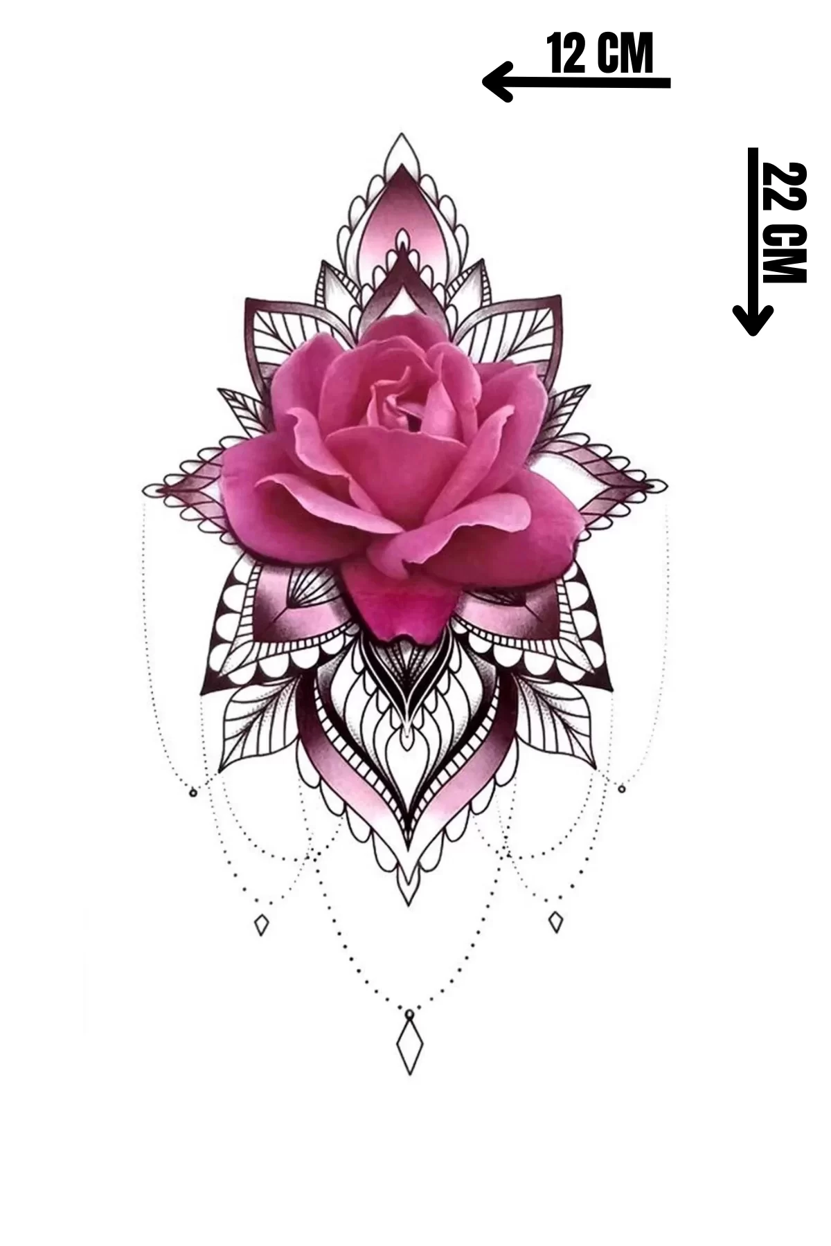 Geçici Çiçek Figürlü Dövme Tattoo