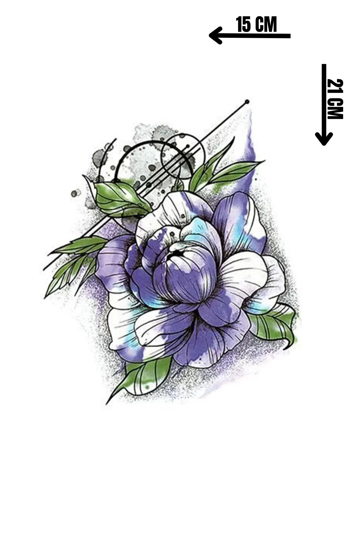 Geçici Çiçek Figürlü Dövme Tattoo