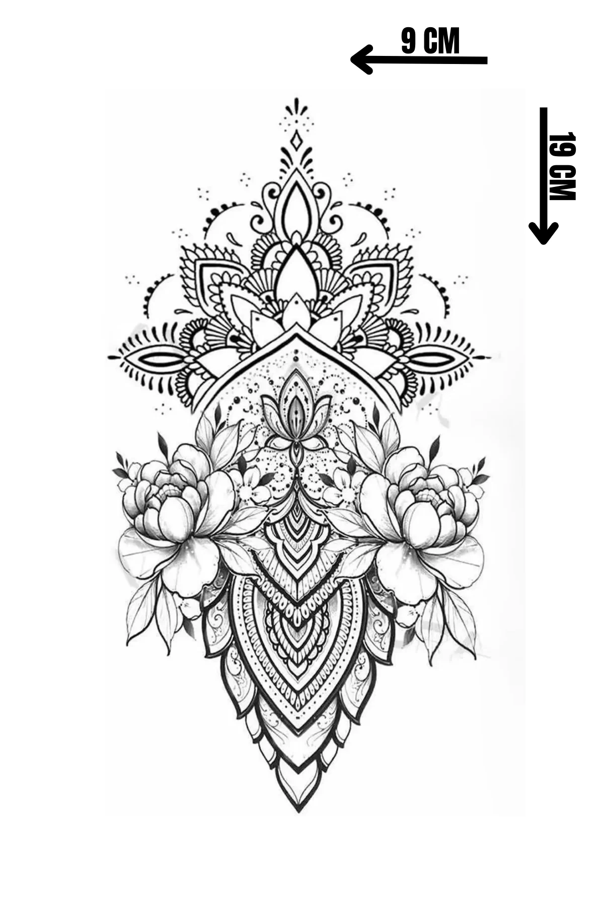 Geçici Çiçek Figürlü Dövme Tattoo