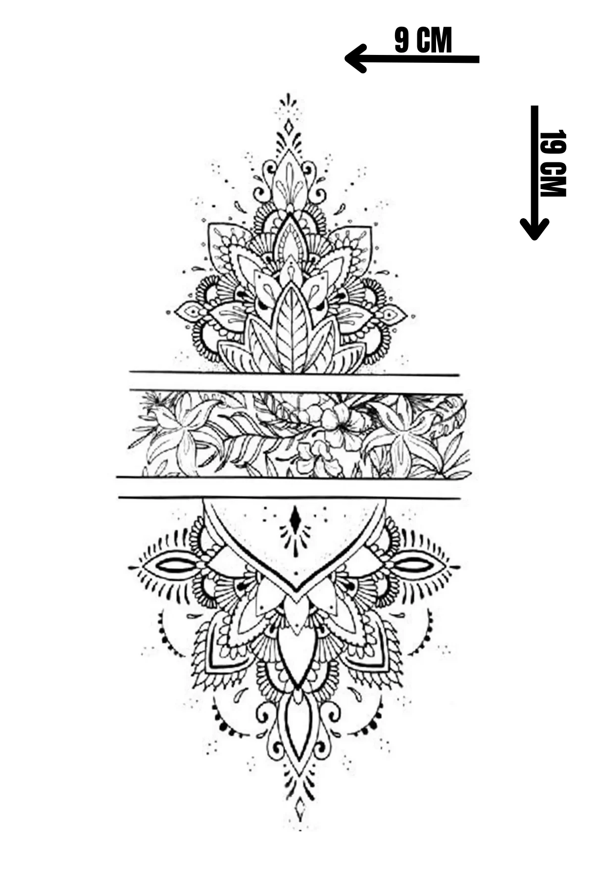 Geçici Çiçek Figürlü Dövme Tattoo