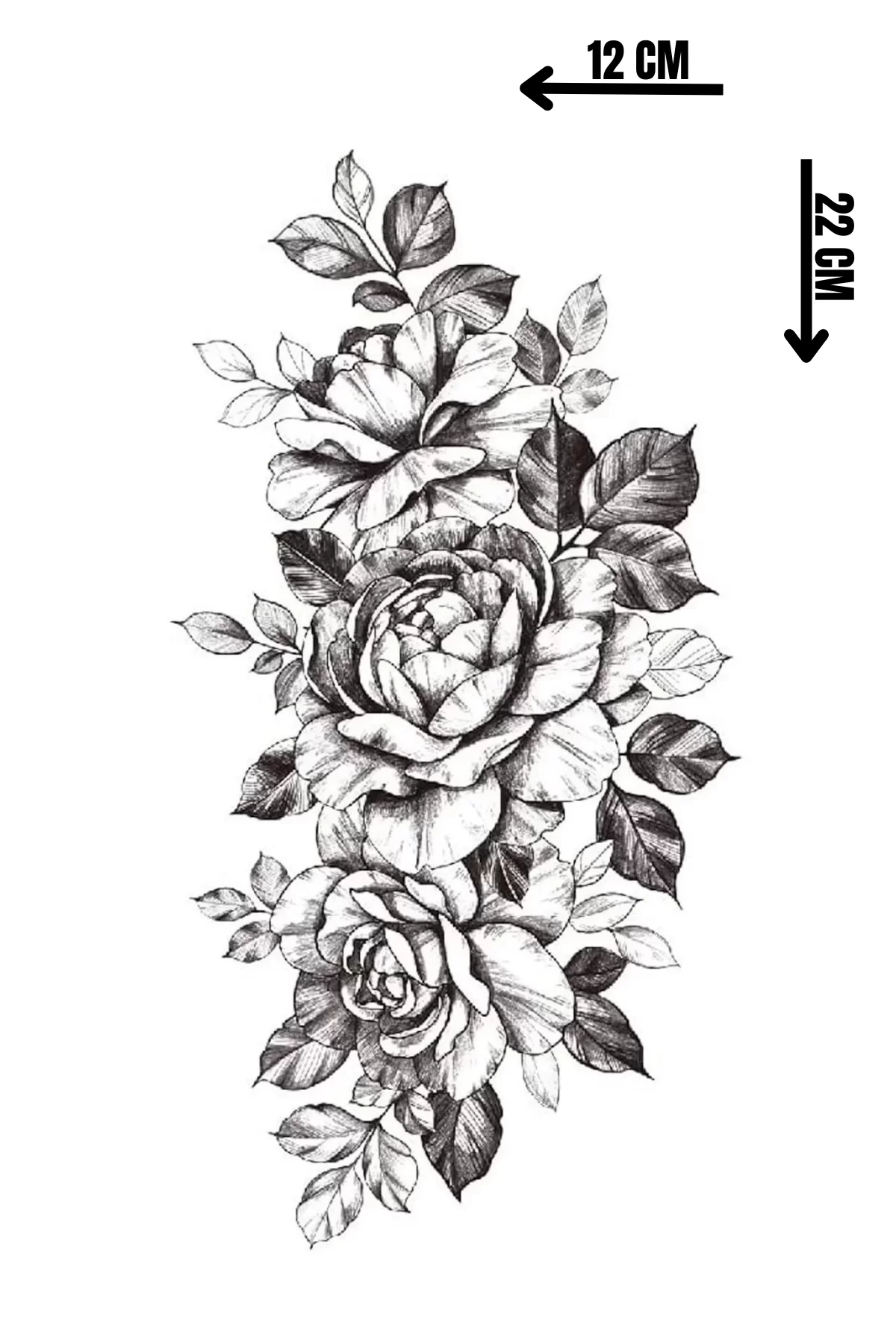 Geçici Çiçek Figürlü Dövme Tattoo