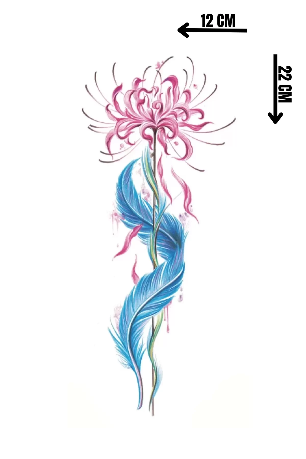 Geçici Çiçek Figürlü Dövme Tattoo