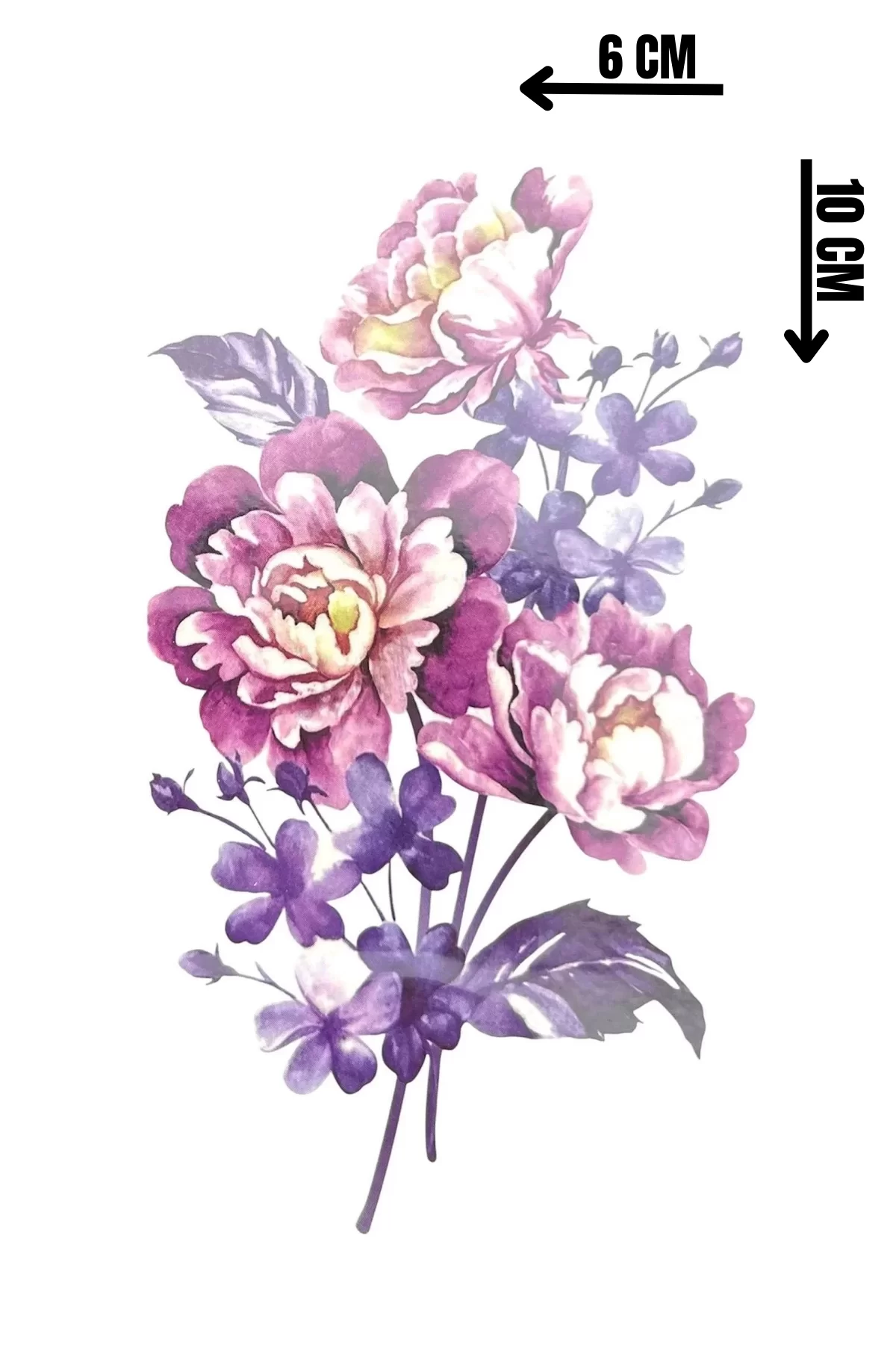 Geçici Çiçek Figürlü Mini Dövme Tattoo