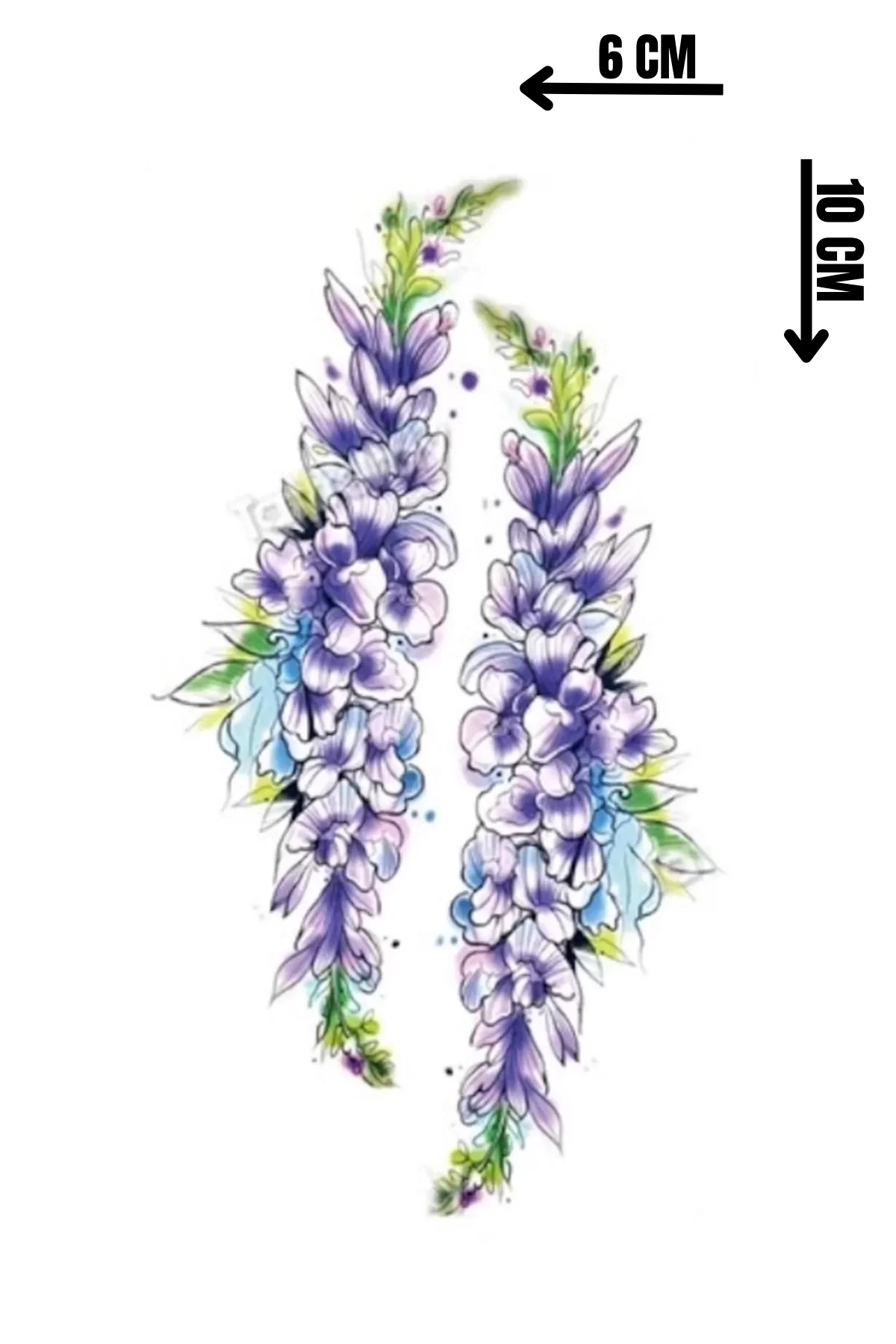 Geçici Çiçek Figürlü Mini Dövme Tattoo